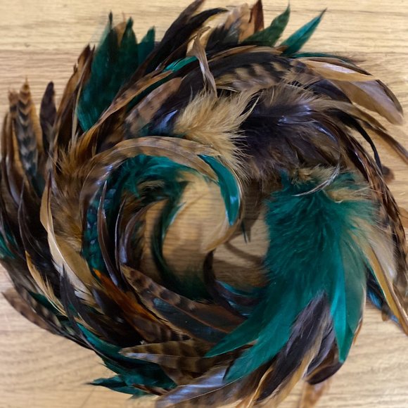 Masquerade Mask Feather Masks (HANDMADE W REAL FEATHERS) - Picture 9 of 16